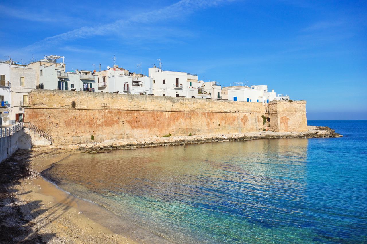 Panoramic view of Monopoli in Puglia, Italy.